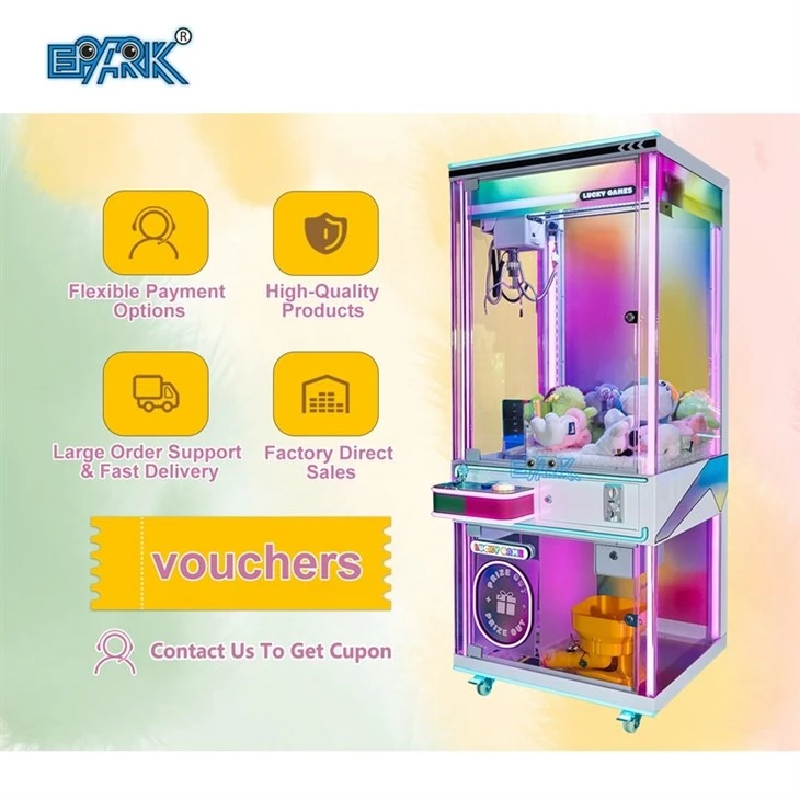 Colorful Claw Machine for Arcade & FEC best